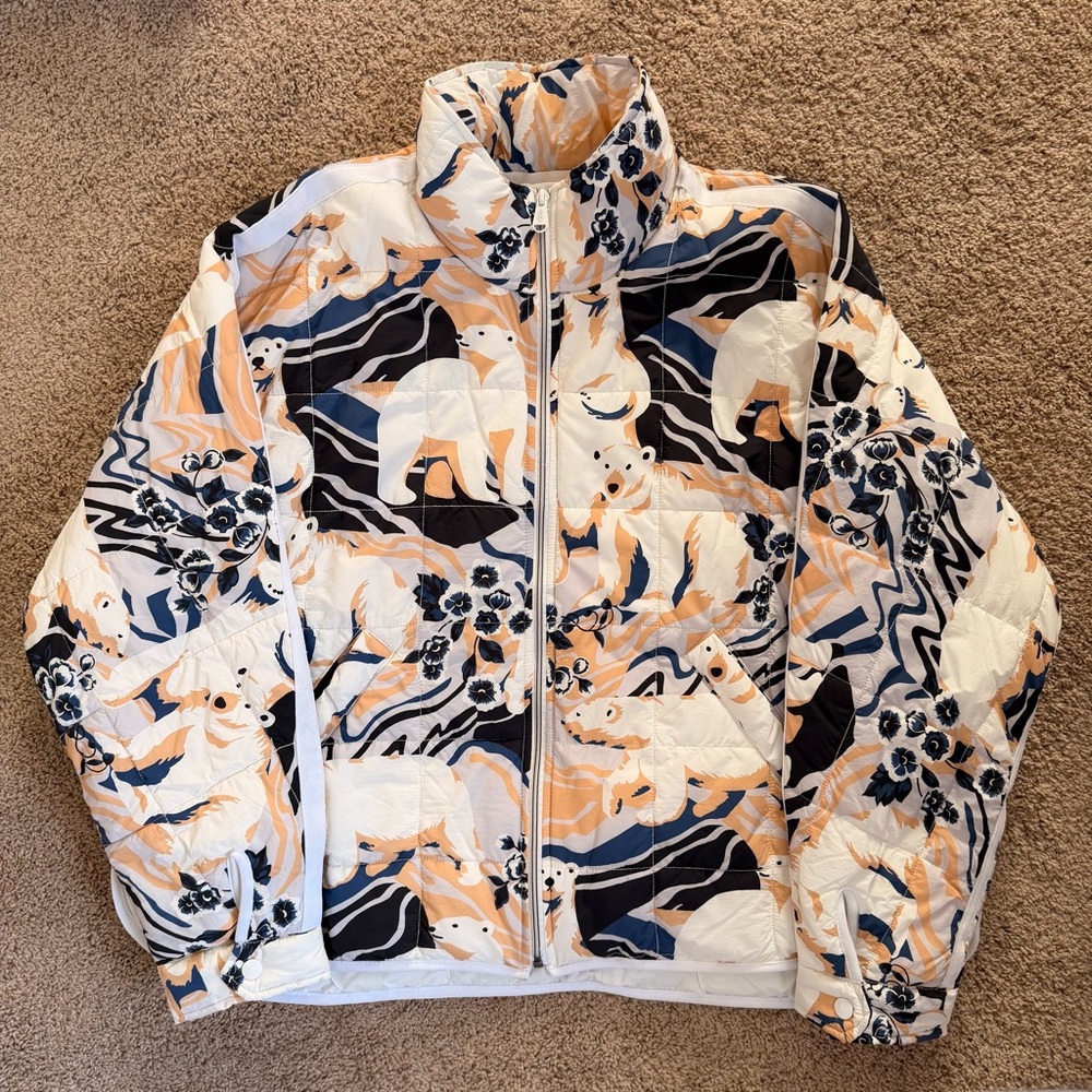 Free People Movement Women's Pippa Jacket, Polar Bear Print, Size Large